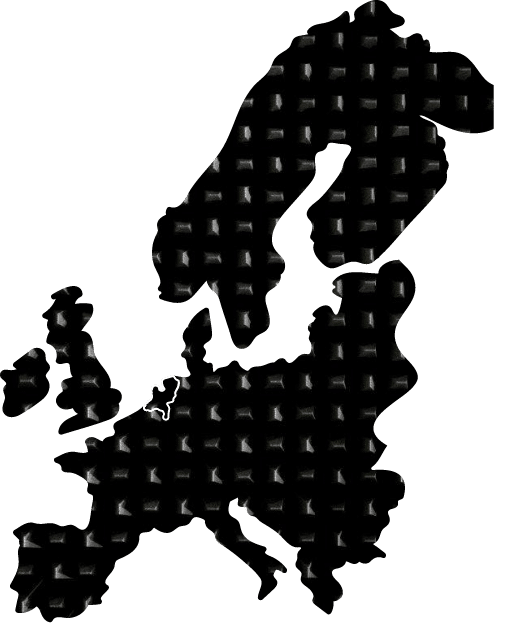 Map of Europe with the Netherlands highlighted